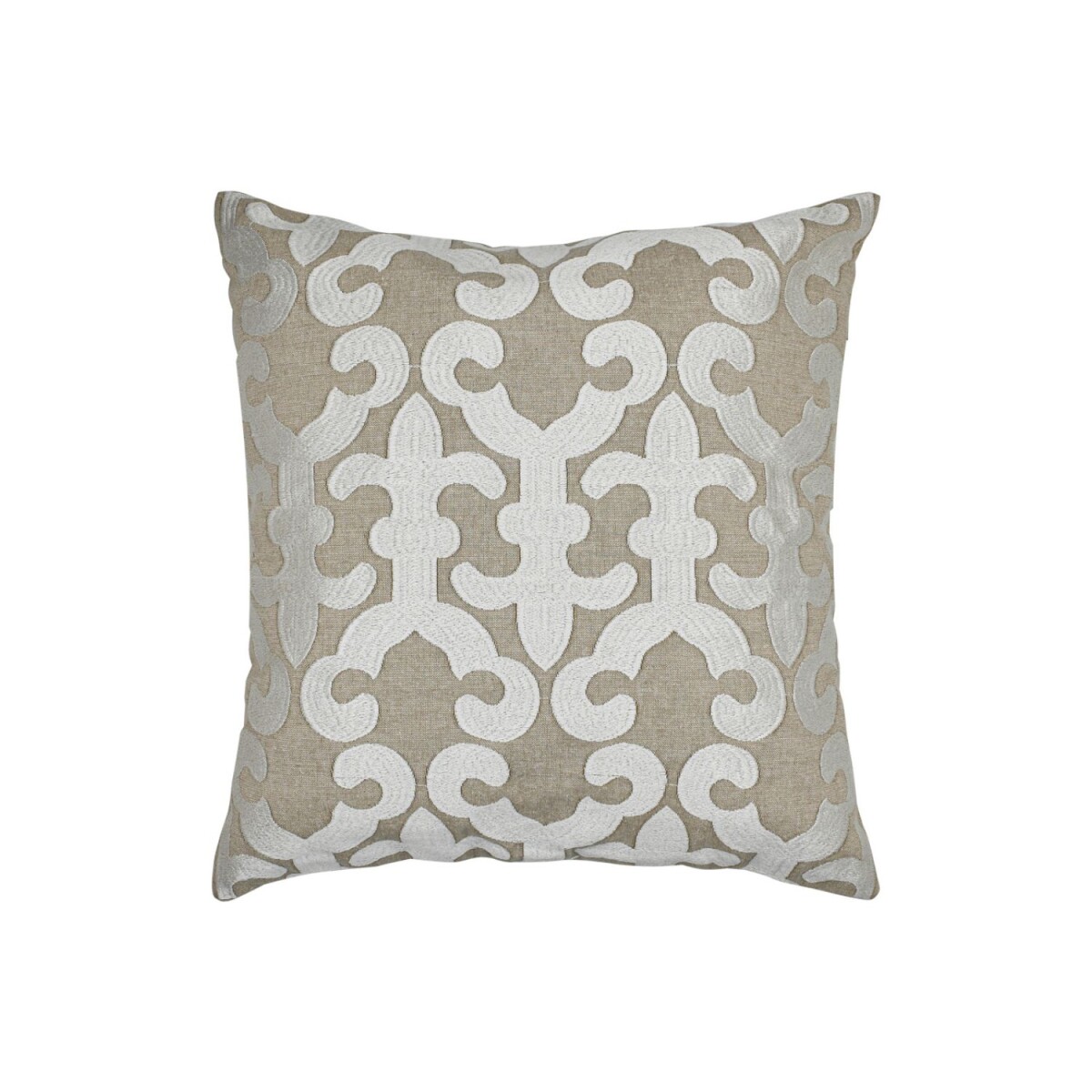 Handgefertigter Kissenbezug Kayon Weiss 40x40cm | Boho Vinta