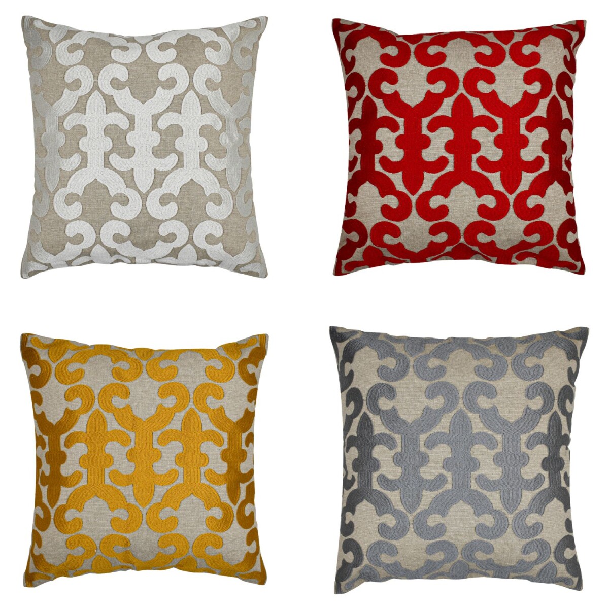 4er Set Kissenbezug Handgefertigt Kayon Bunt 40x40cm | Boho 