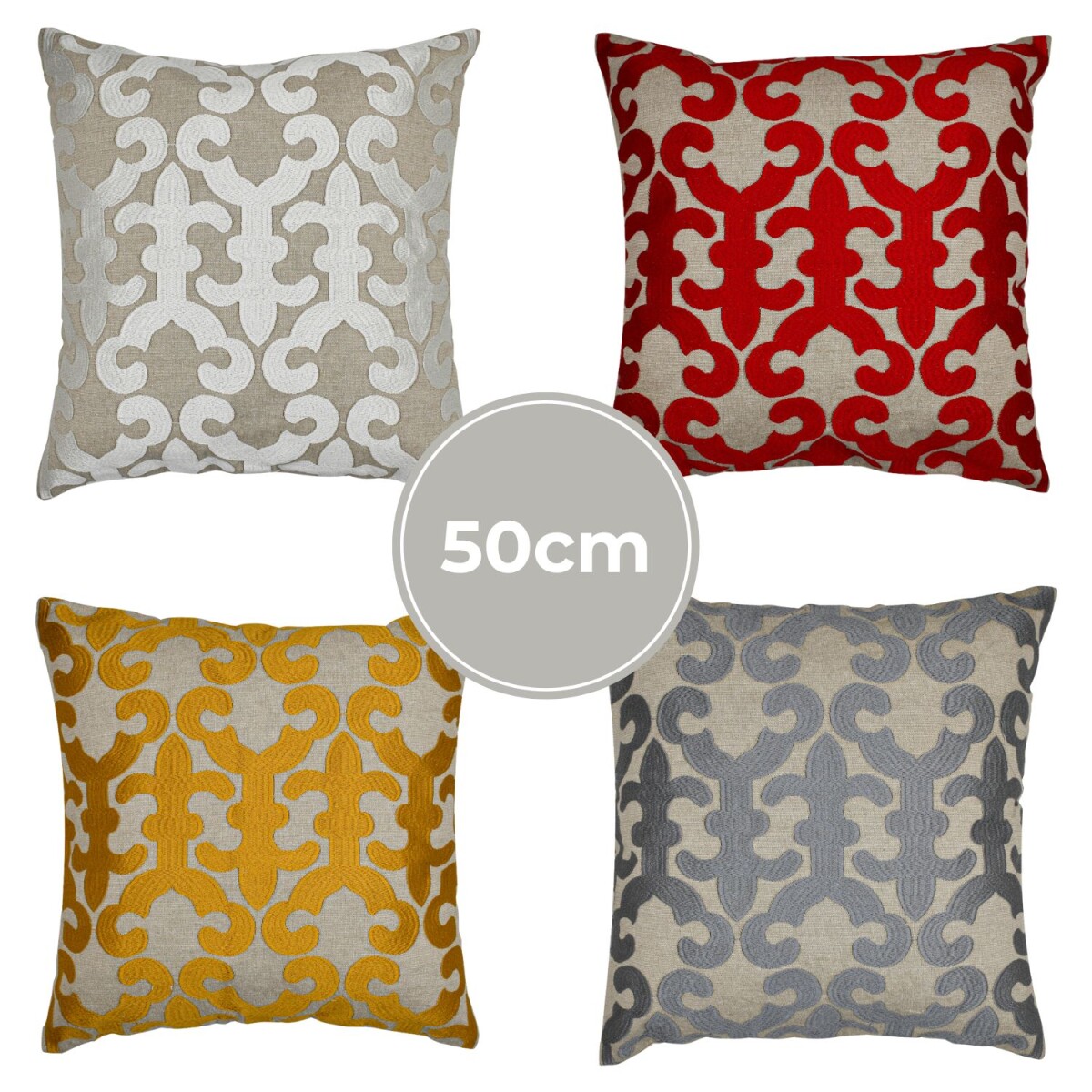 4er Set Kissenbezug Handgefertigt Kayon Bunt 50x50cm | Boho 