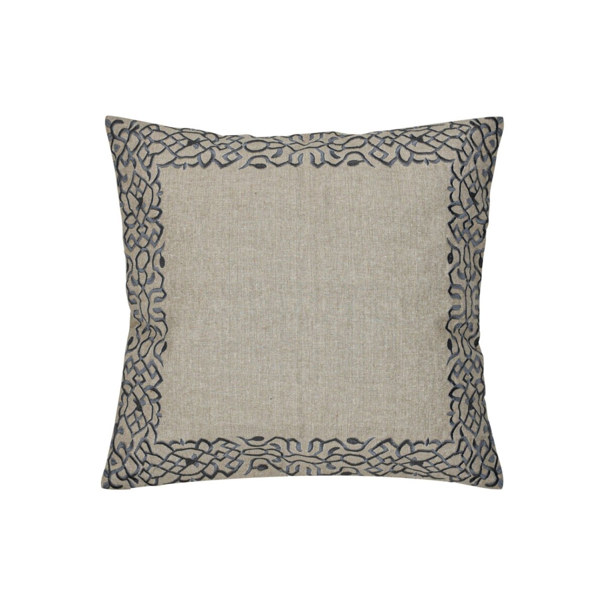 Handgefertigter Kissenbezug Frisia Grau 40x40cm | Boho Vinta
