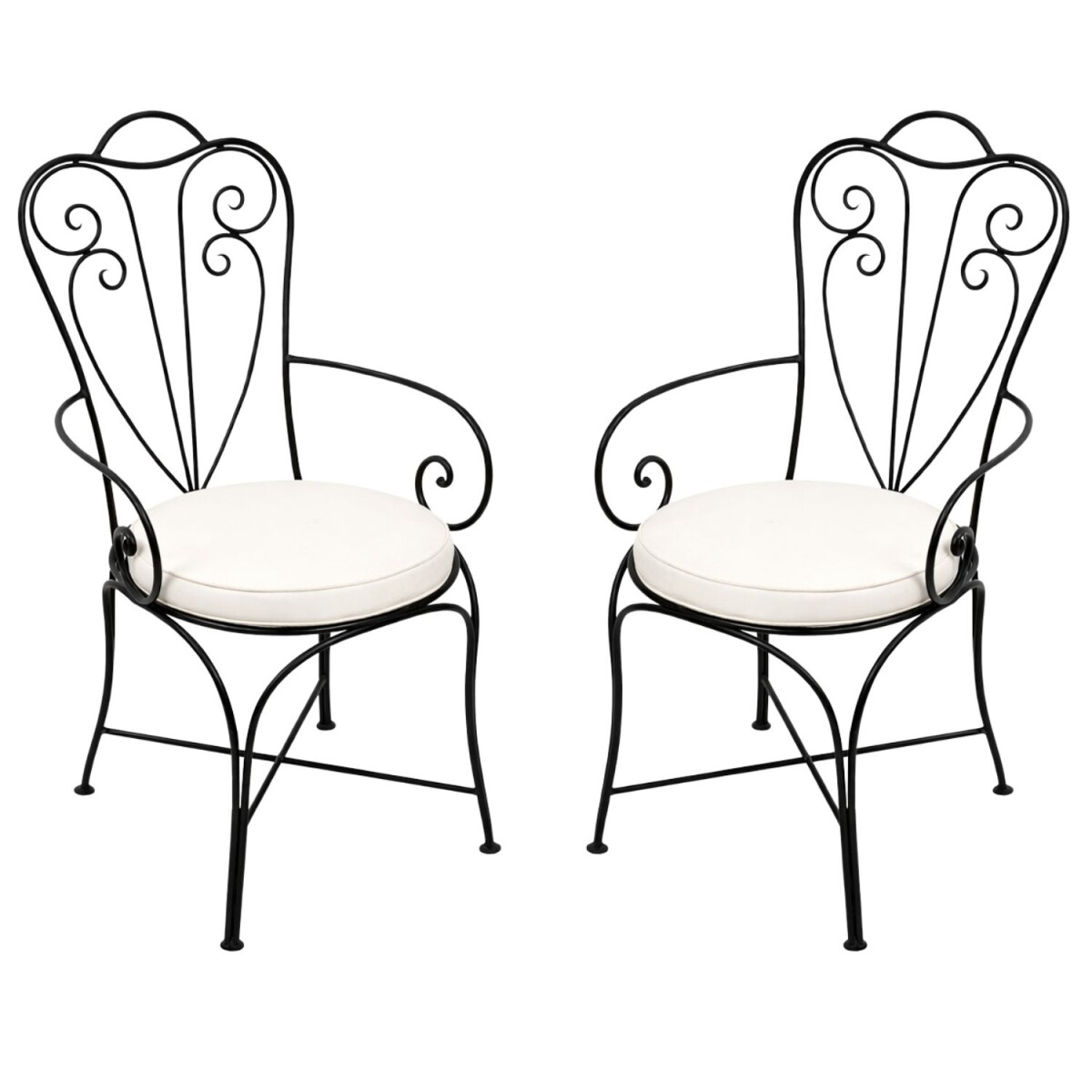 2er Set Eisenstuhl Stuhl Marbella Handarbeit | Gartenstuhl M
