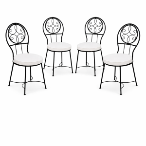 4er Set Eisenstuhl Stuhl Terassa Handarbeit | Gartenstuhl...