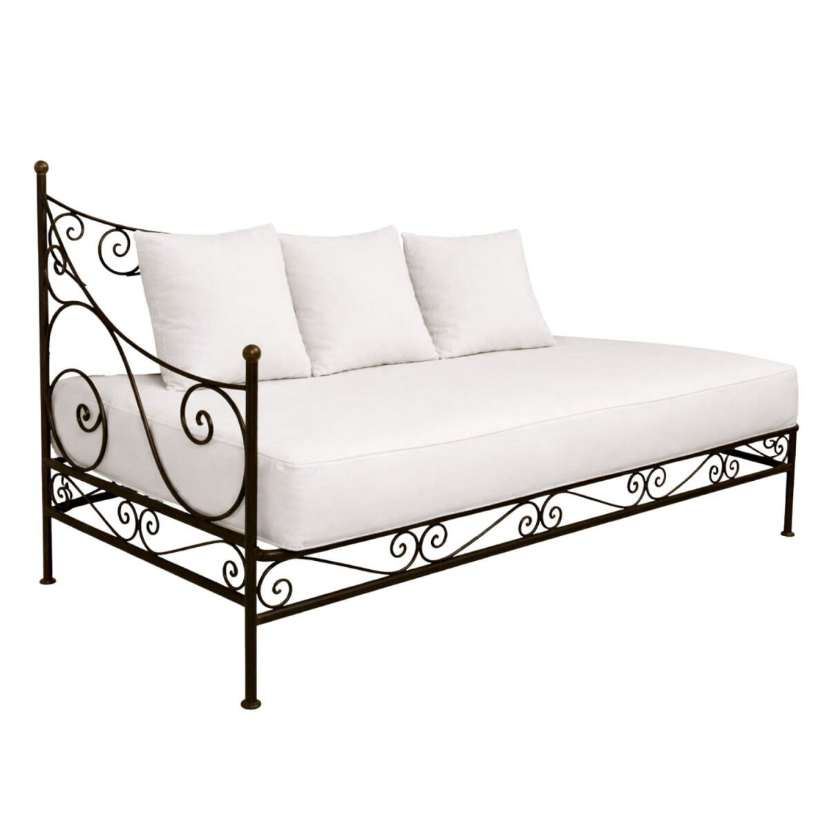 Murciana – Handgefertigtes Eisensofa mit Baumwollpolst