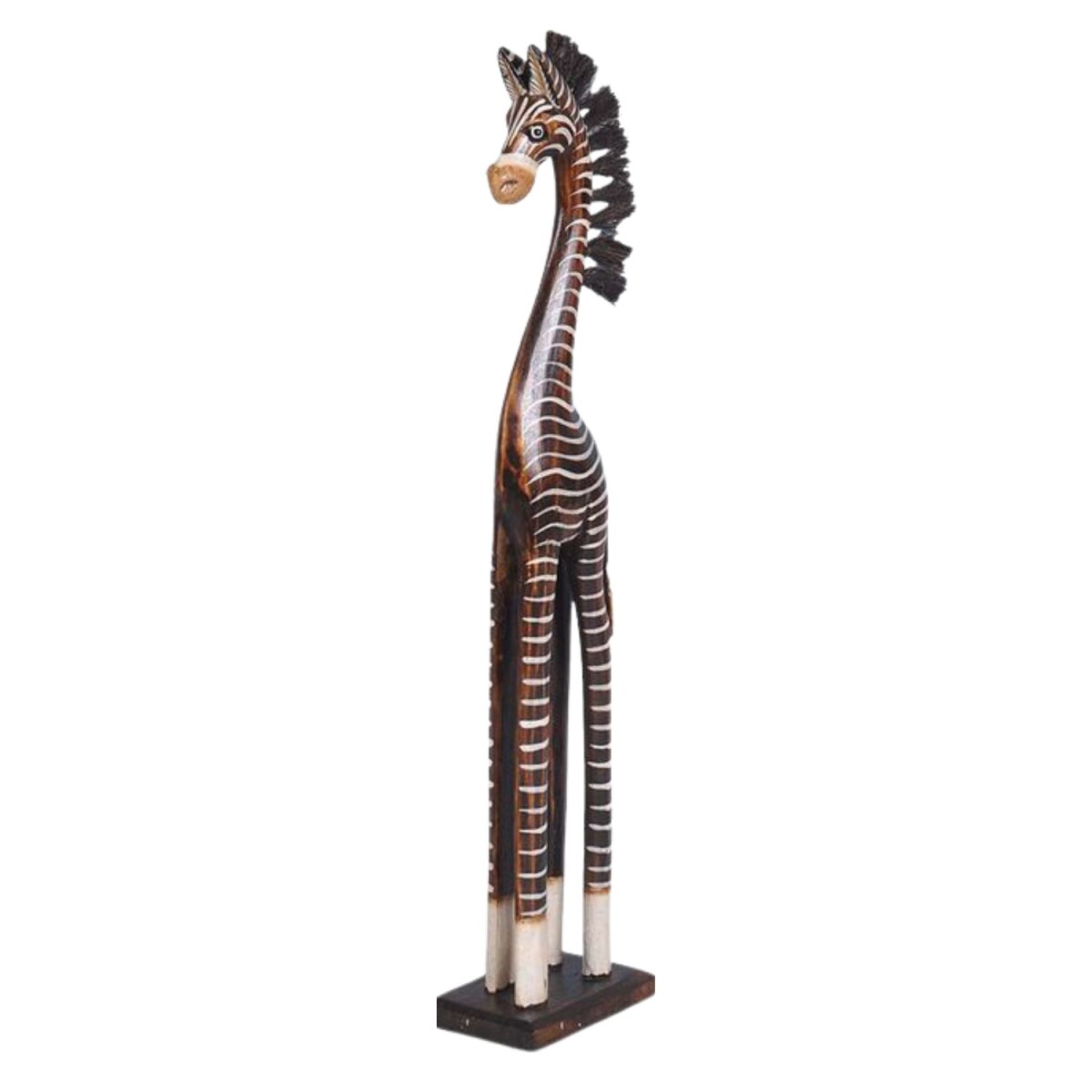 Zebra Skulptur aus Albesia-Holz handgesc box