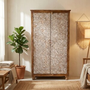 Highboard Rajah 170cm Massivholz Boho Vintage Handarbeit