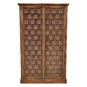 Highboard Rati 195cm Massivholz Vintage Boho Handarbeit