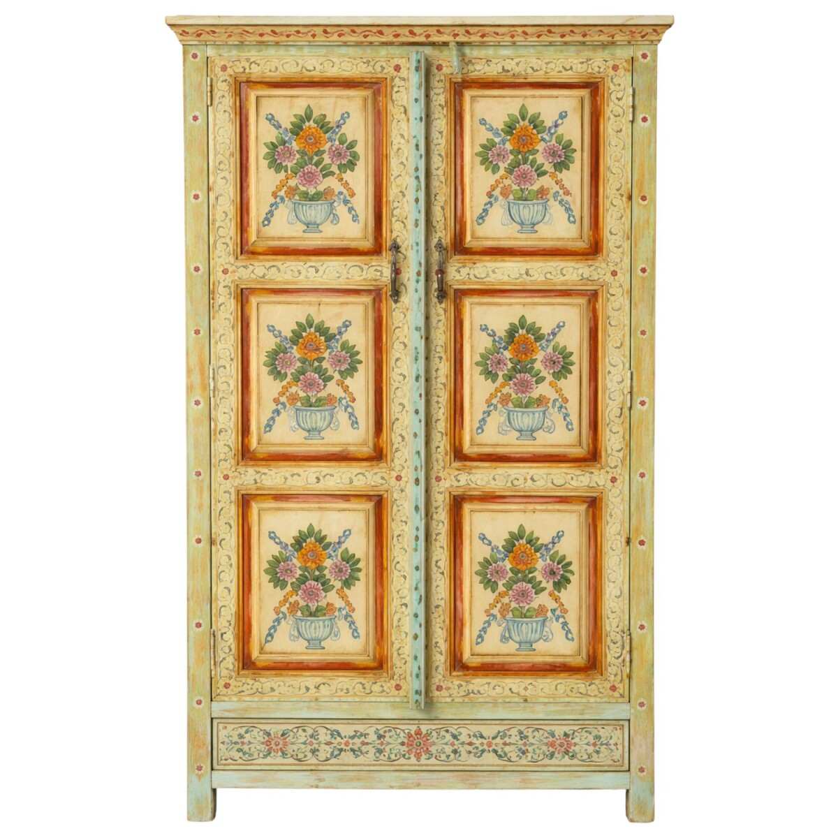 Handgefertigtes Highboard Ritika Massivholz Boho Vintage