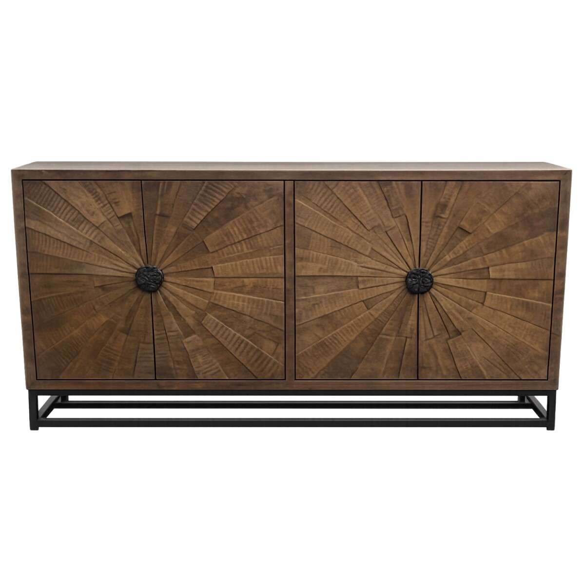Sideboard Hendra braun 180cm Massivholz Industrial