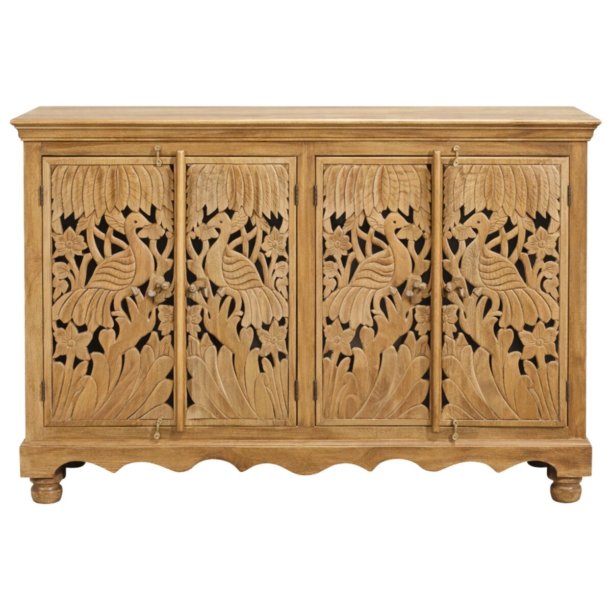 Sideboard Hrithik braun 174cm Massivholz Boho