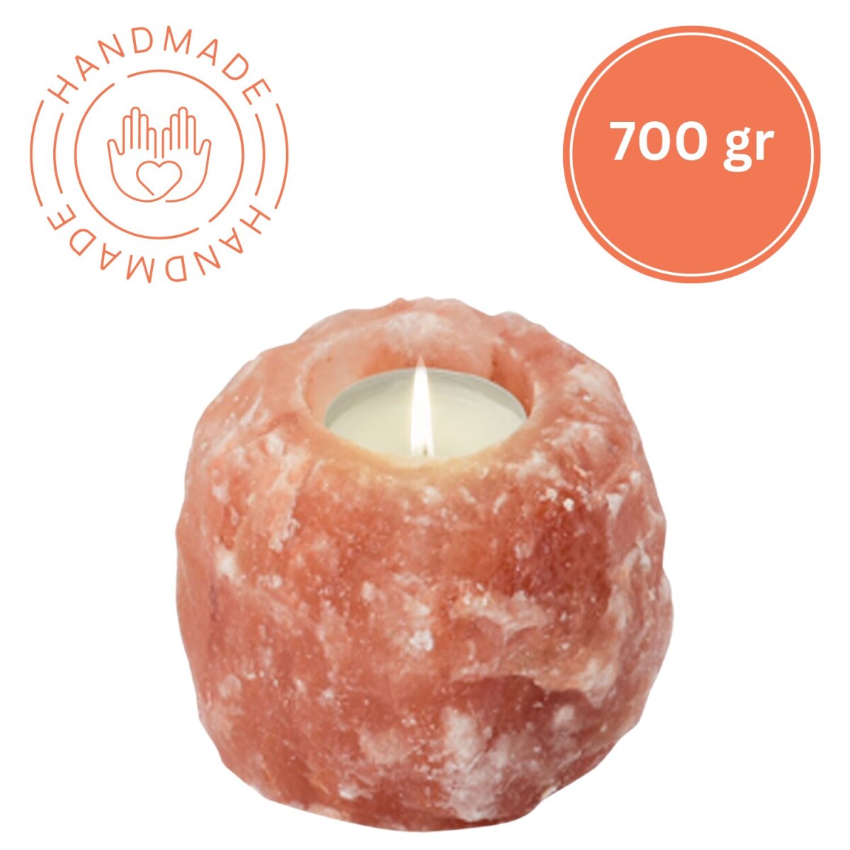 Salzkristall Teelichthalter ROCK | Handa box