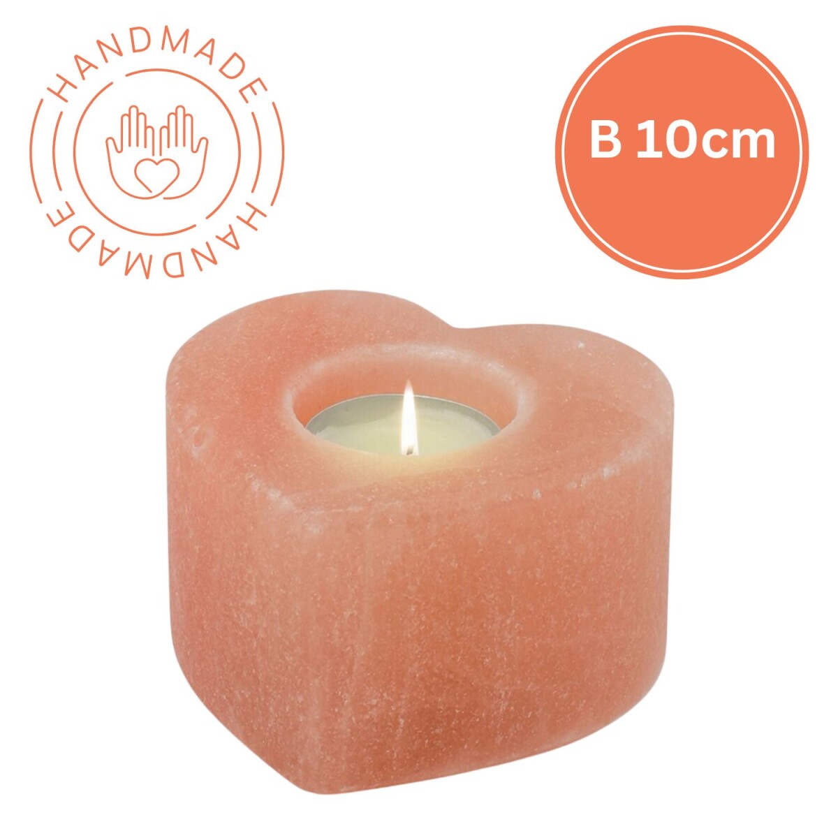 Salzkristall Teelichthalter Herz | Handa box