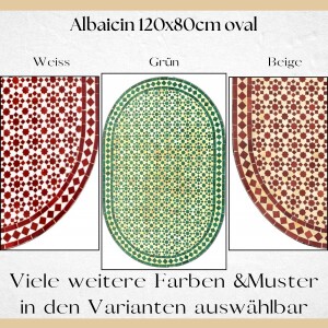 Marokkanischer Mosaiktisch Albaicin 120x80cm | Handarbeit