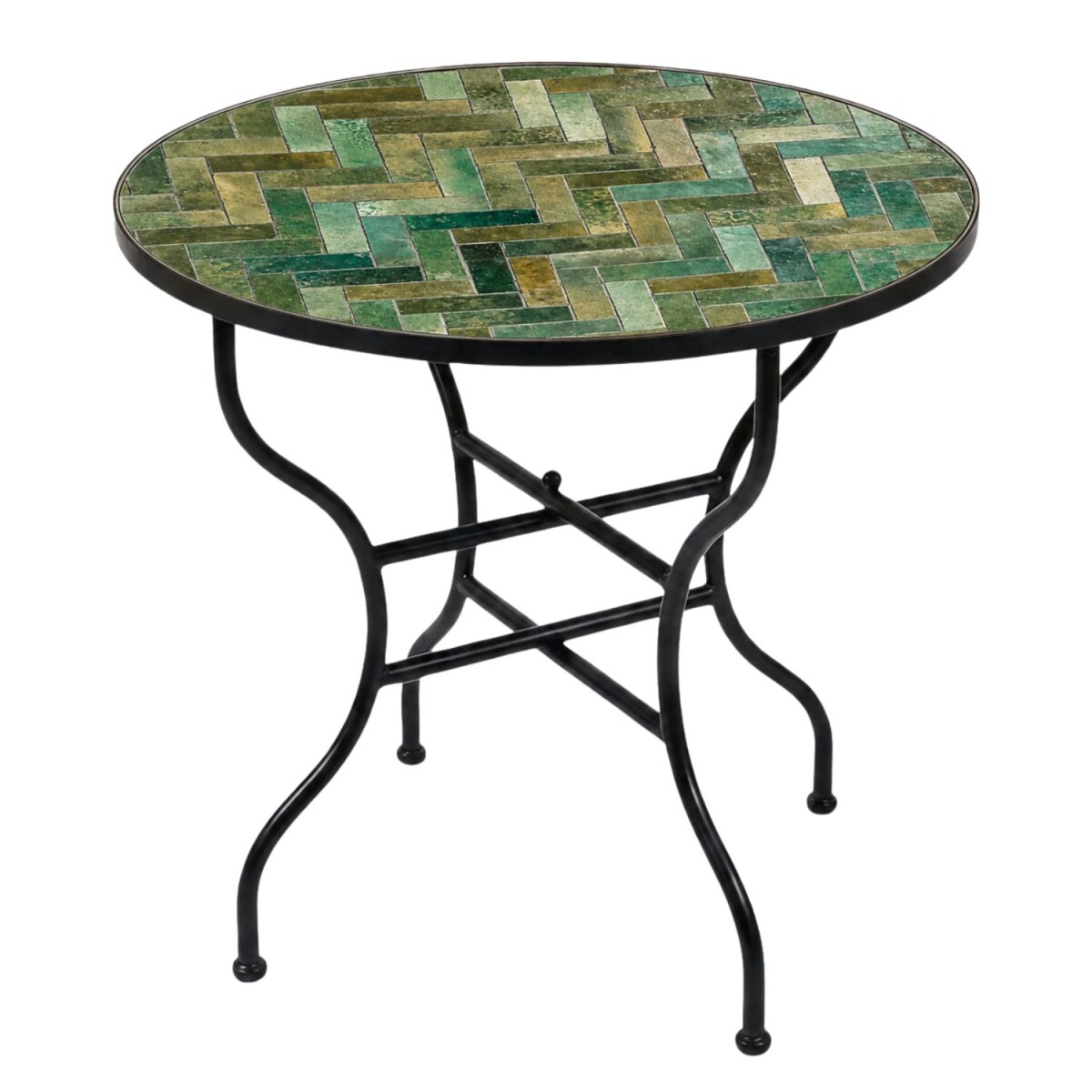 Mosaiktisch Gordes grün Ø80cm klappbar aus Marra