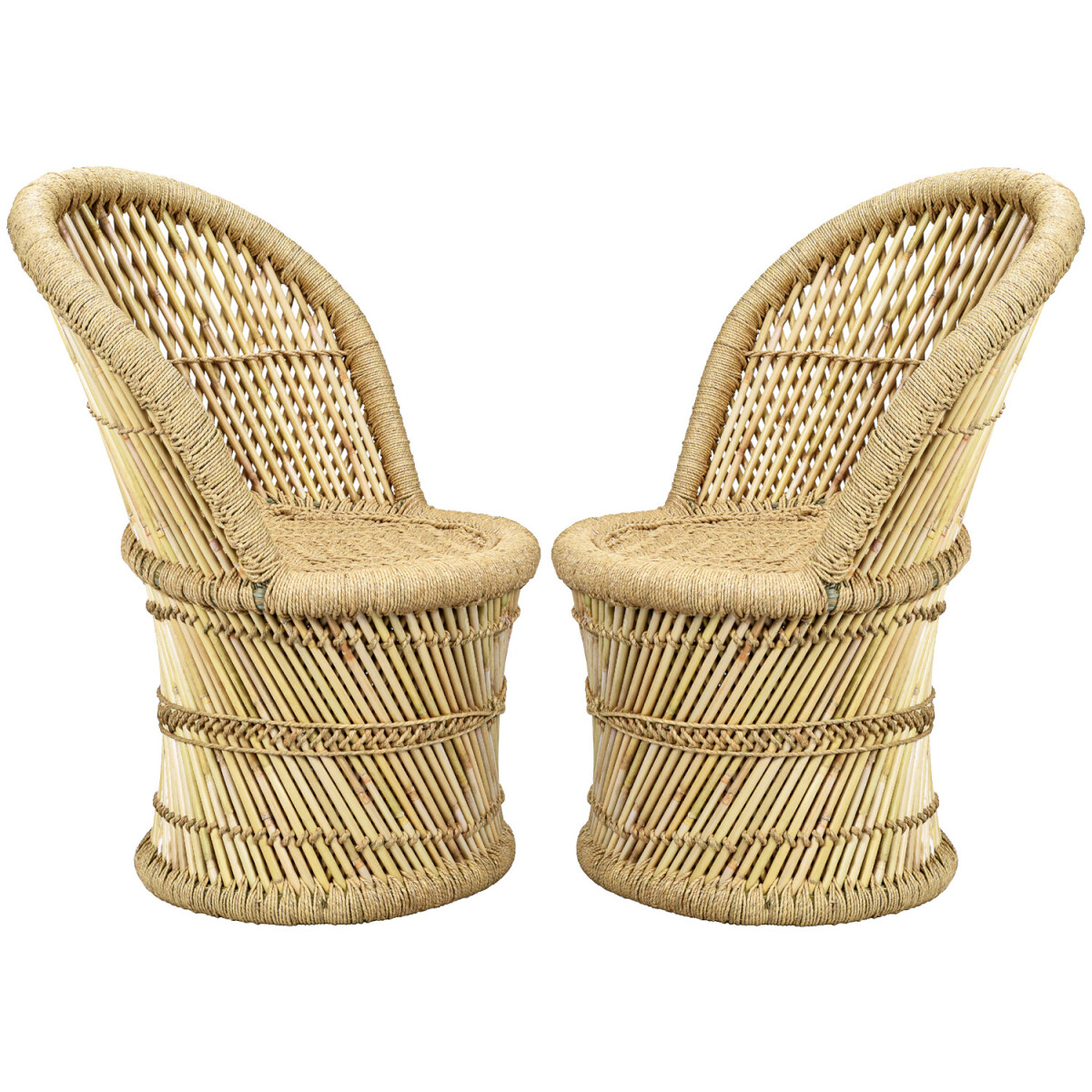 2er Set Boho Style Gartenstuhl Balkon Gartensessel Deko