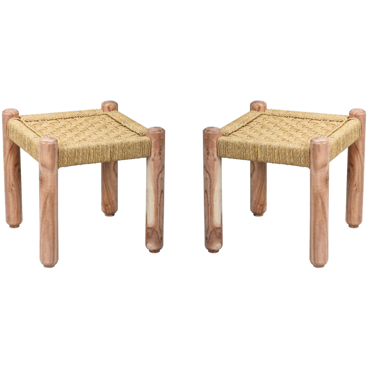 2er Set Boho Style Hocker Sitzkocker Josue 36cm