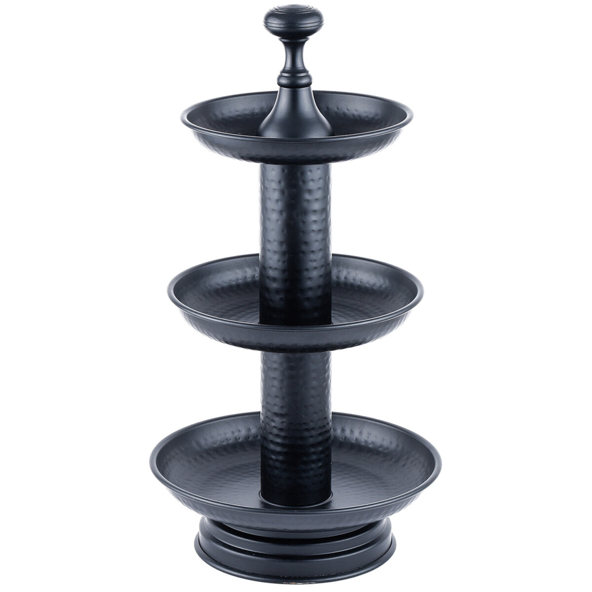 3 Etagen Edelstahl Etagere Etagenständer Deko Schwarz R
