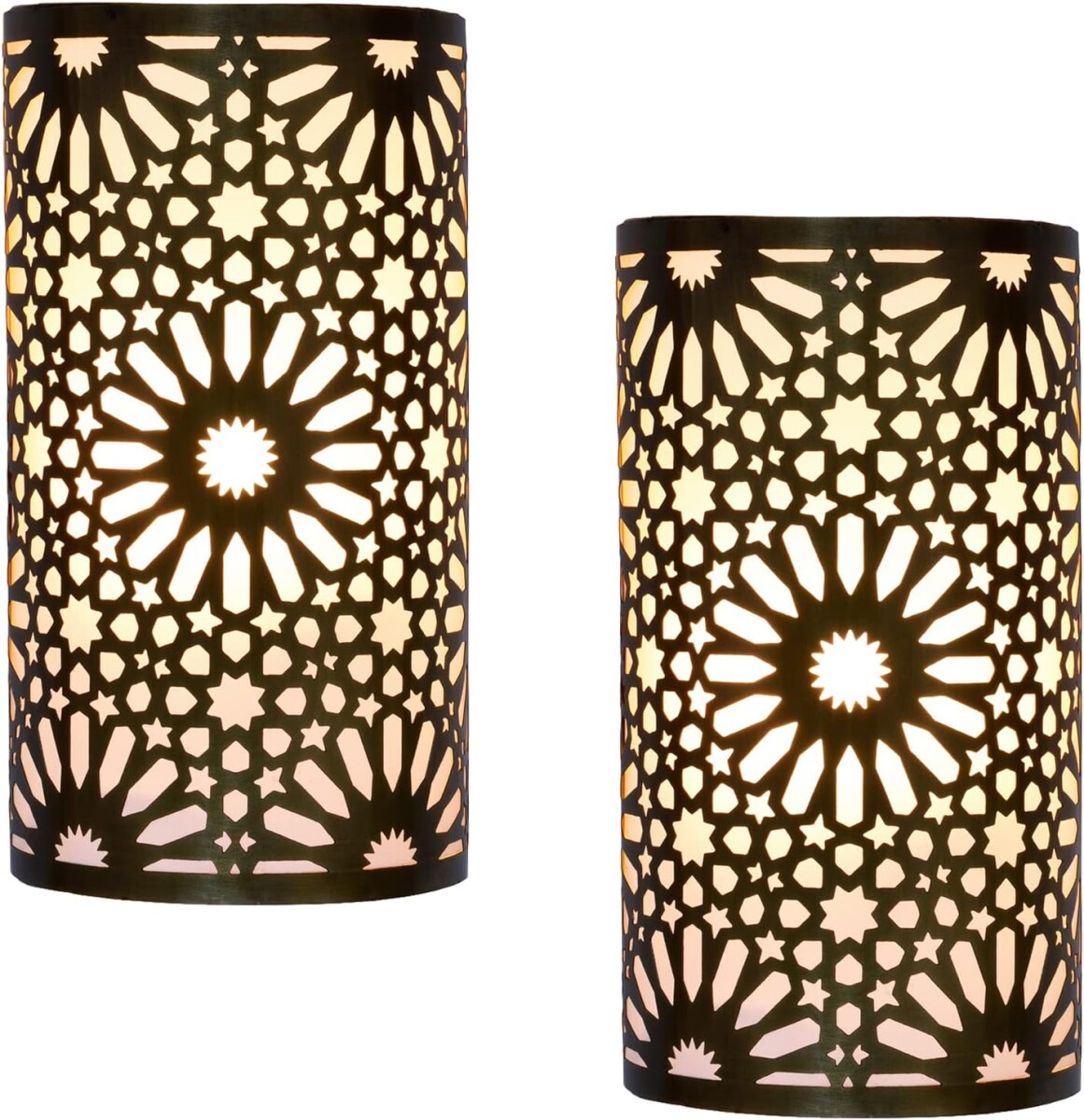 2er-Set Wandlampe Yazid Gold Antik 29cm | Handarbeit Vintage