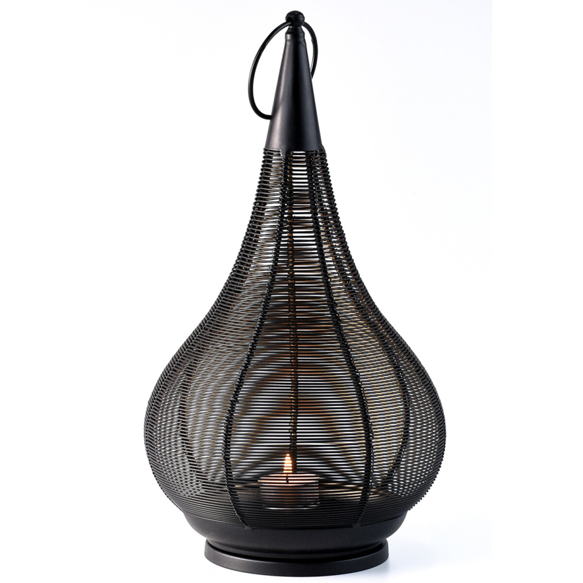 Windlicht Askil schwarz modern handgefer box