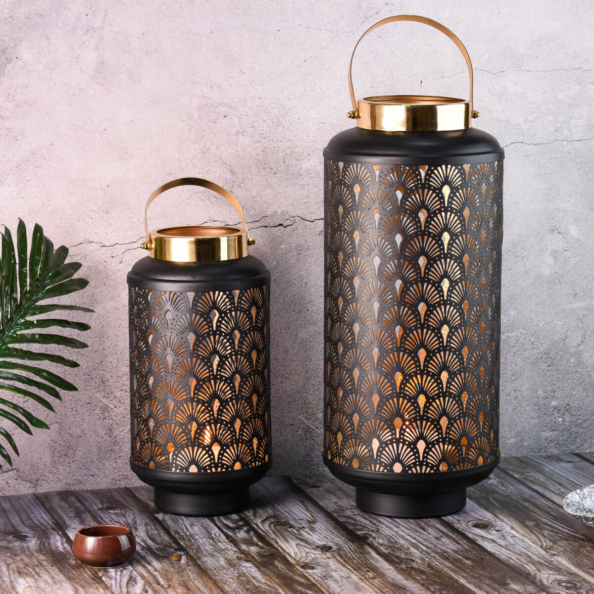 2er Set Gartenwindlicht Garten Laterne Balkon Deko Braga