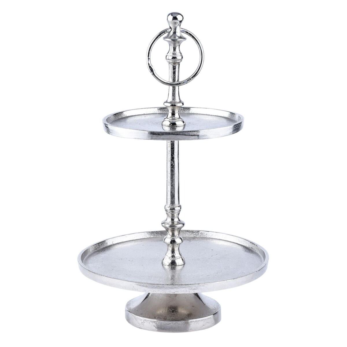 2 Etagen Etagere Servierständer Aluminium Annika Rund 3