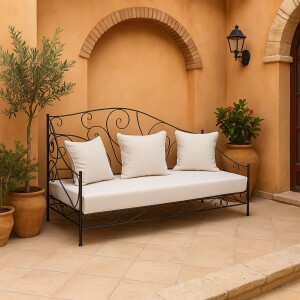 Murcia – Handgefertigtes Eisensofa mit...