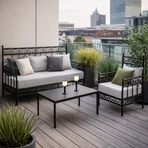 Eisensessel Bilbao Gartensessel 60x60cm | Mediterrane...