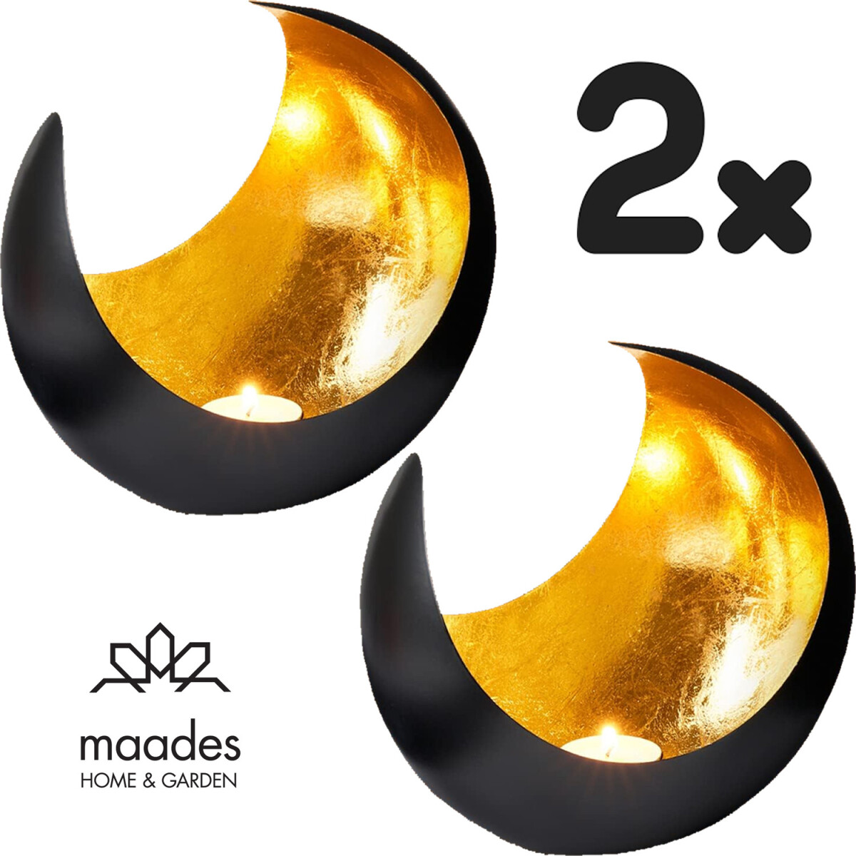 2er Set MAADES Windlicht Laterne orienta box