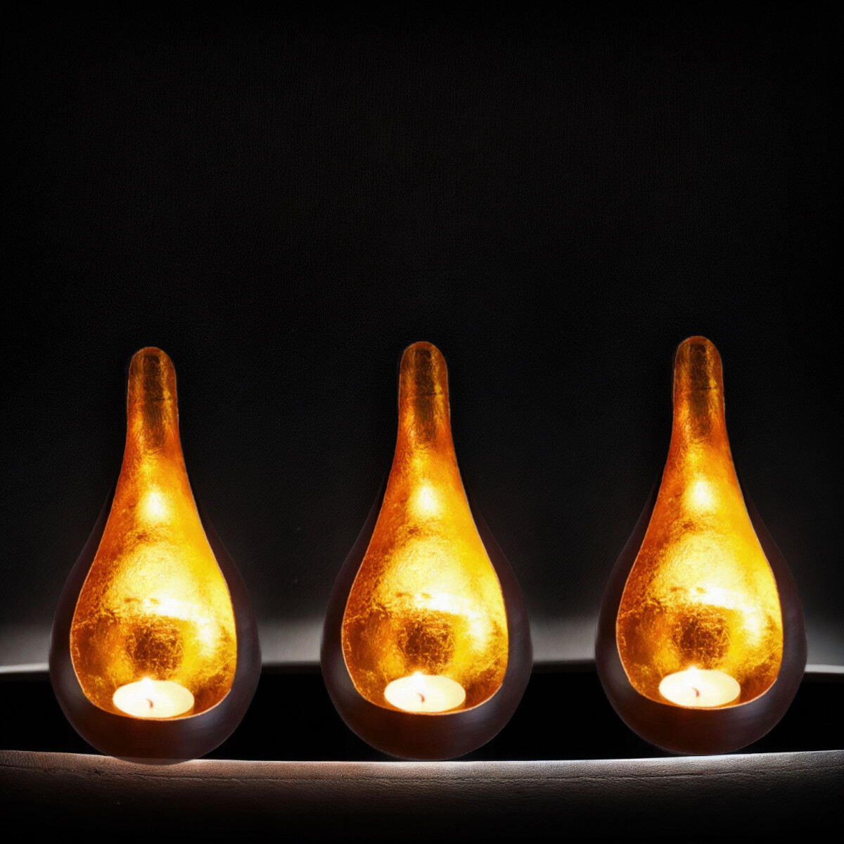 3er Set Orientalisches Windlicht Rasin box