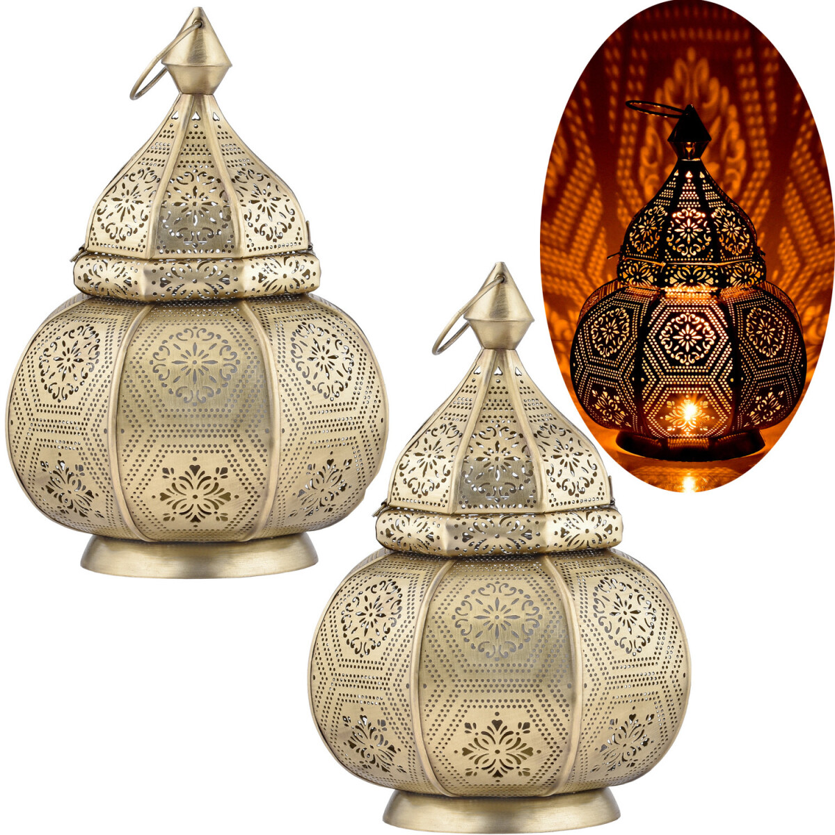 2er Set Orientalische Laterne Lampe Nach box