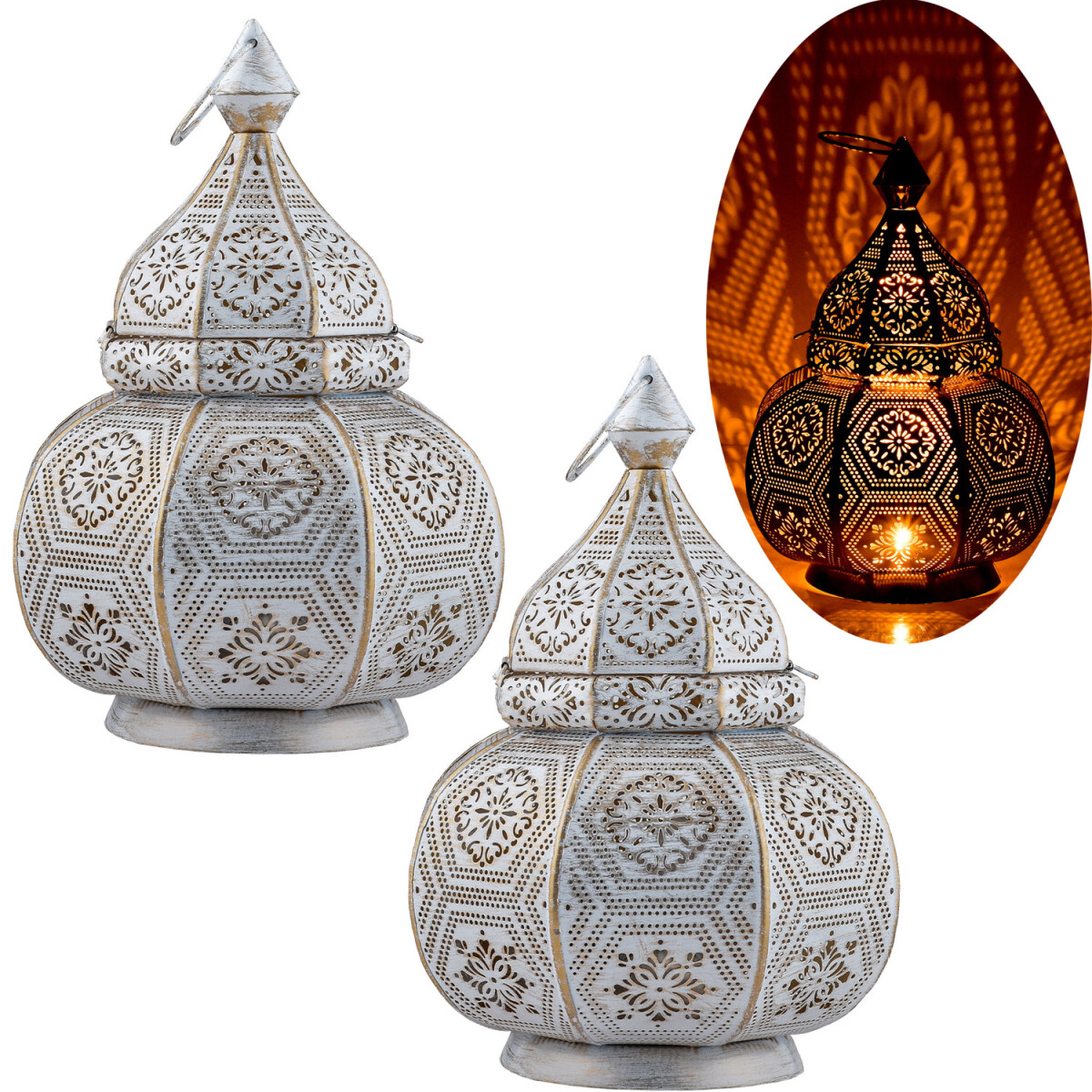 2er Set Orientalische Laterne Lampe Nach box
