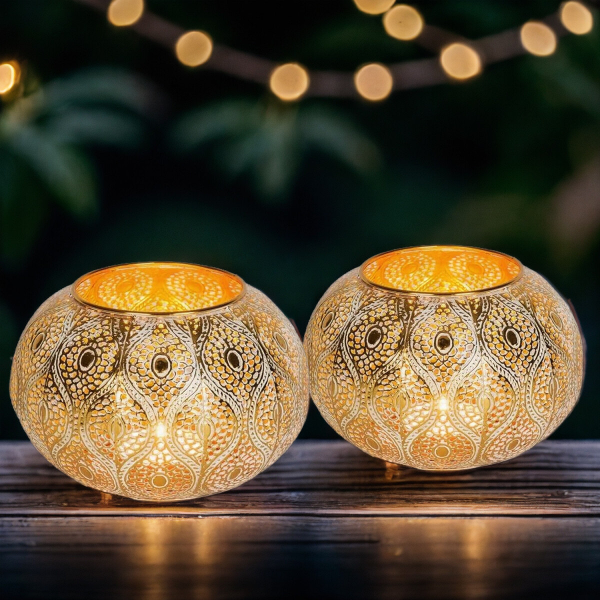 2er Set MAADES Design Windlicht Afzal box