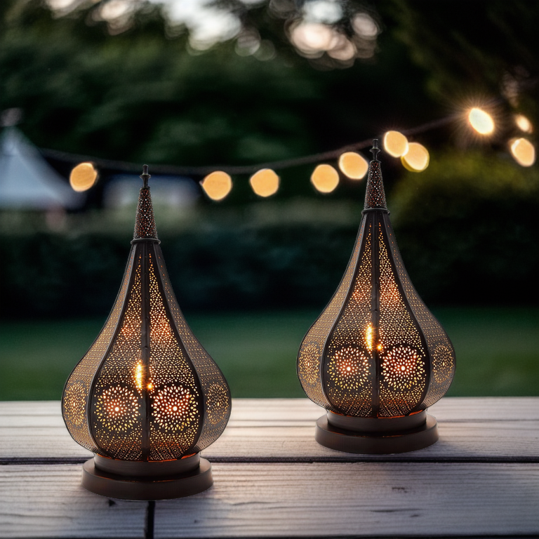 2er Set Orientalische Laterne Windlicht  box