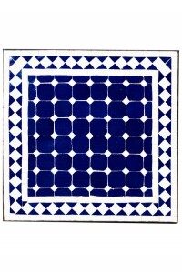 Marokkanischer Mosaiktisch Marrakesch Blau Weiss,...