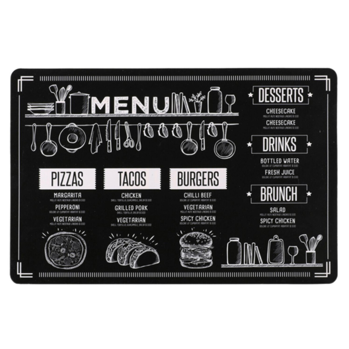 Retro Platzset Tischset Dekoration Itali box