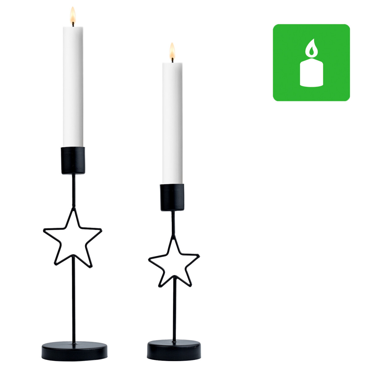 2er Set Retro Weihnachtsdeko Kerzenst&au box