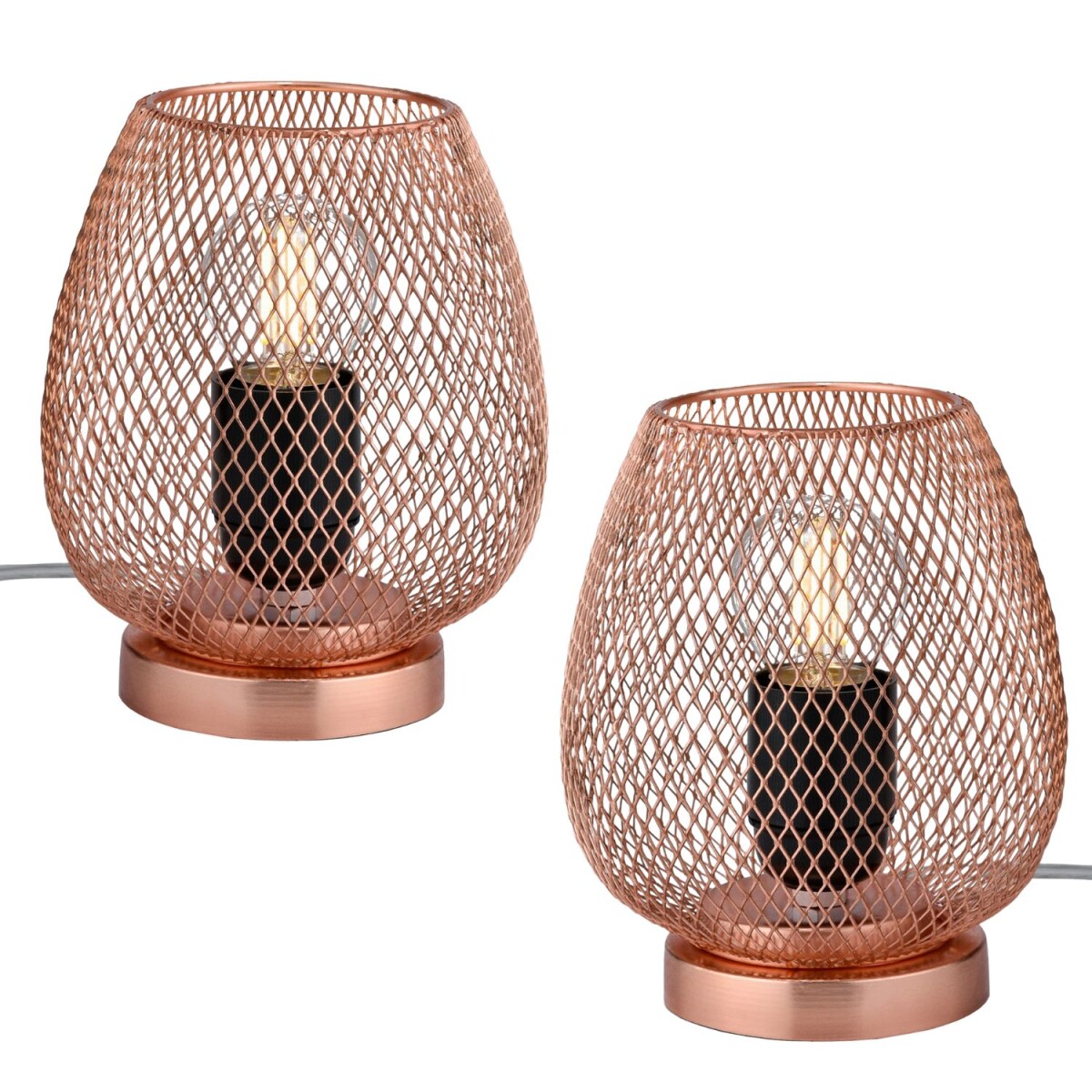 2er Set Moderne Tischlampe Nachttischlampe Lampe Jonam