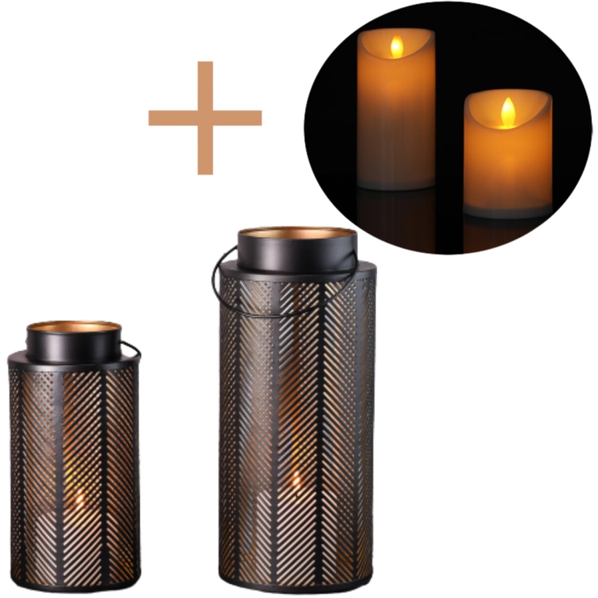 2er Set LED Gartenwindlicht Garten Later box