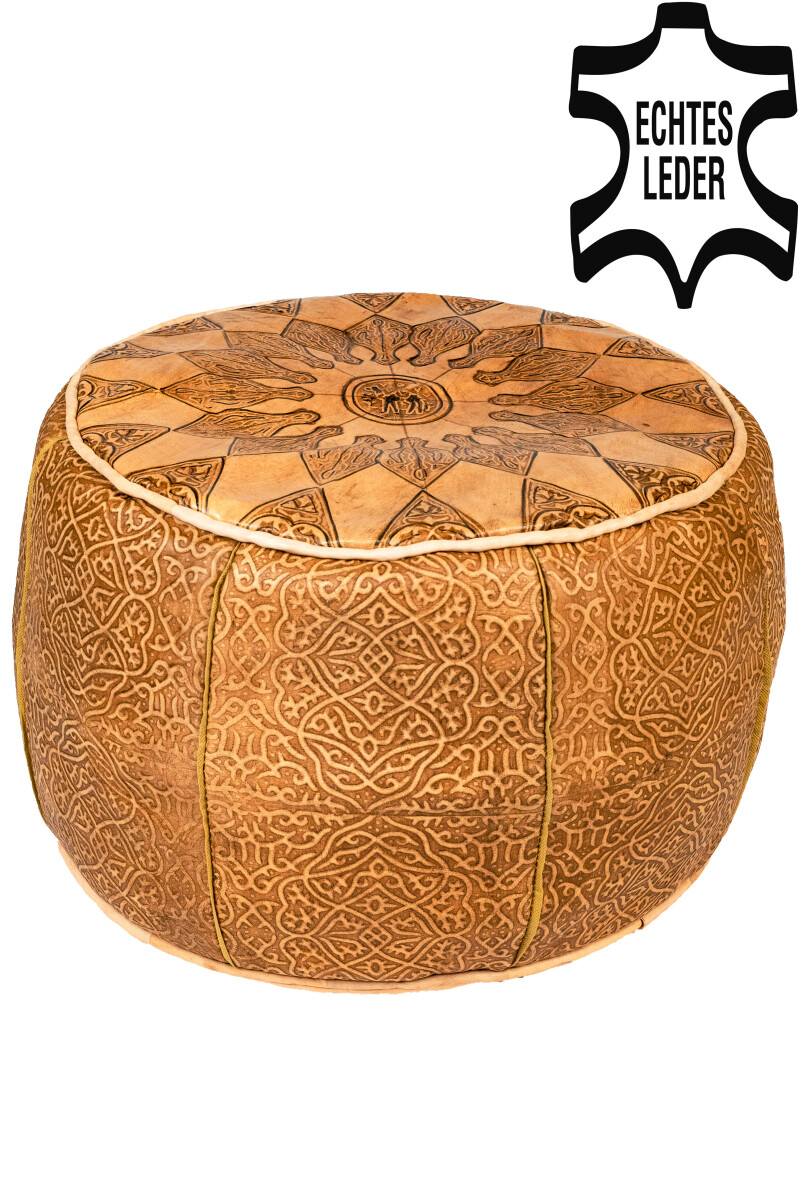 Orientalisches Sitzkissen Pouf aus Leder box