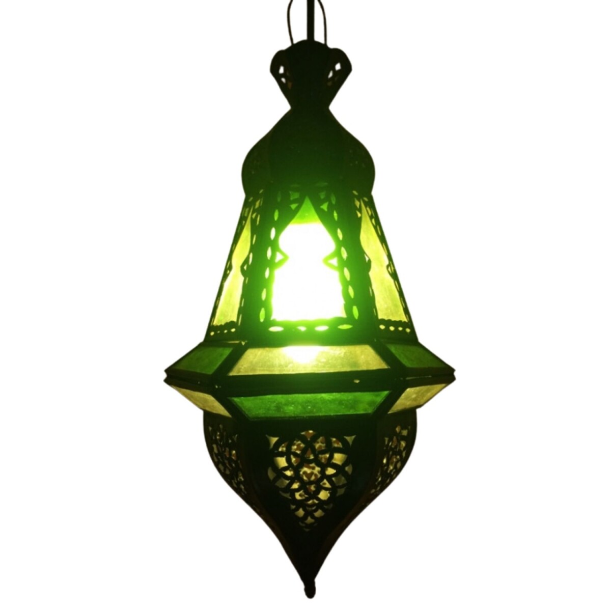 Orientalische Hängelampe Anya Grün | Handgefertigt