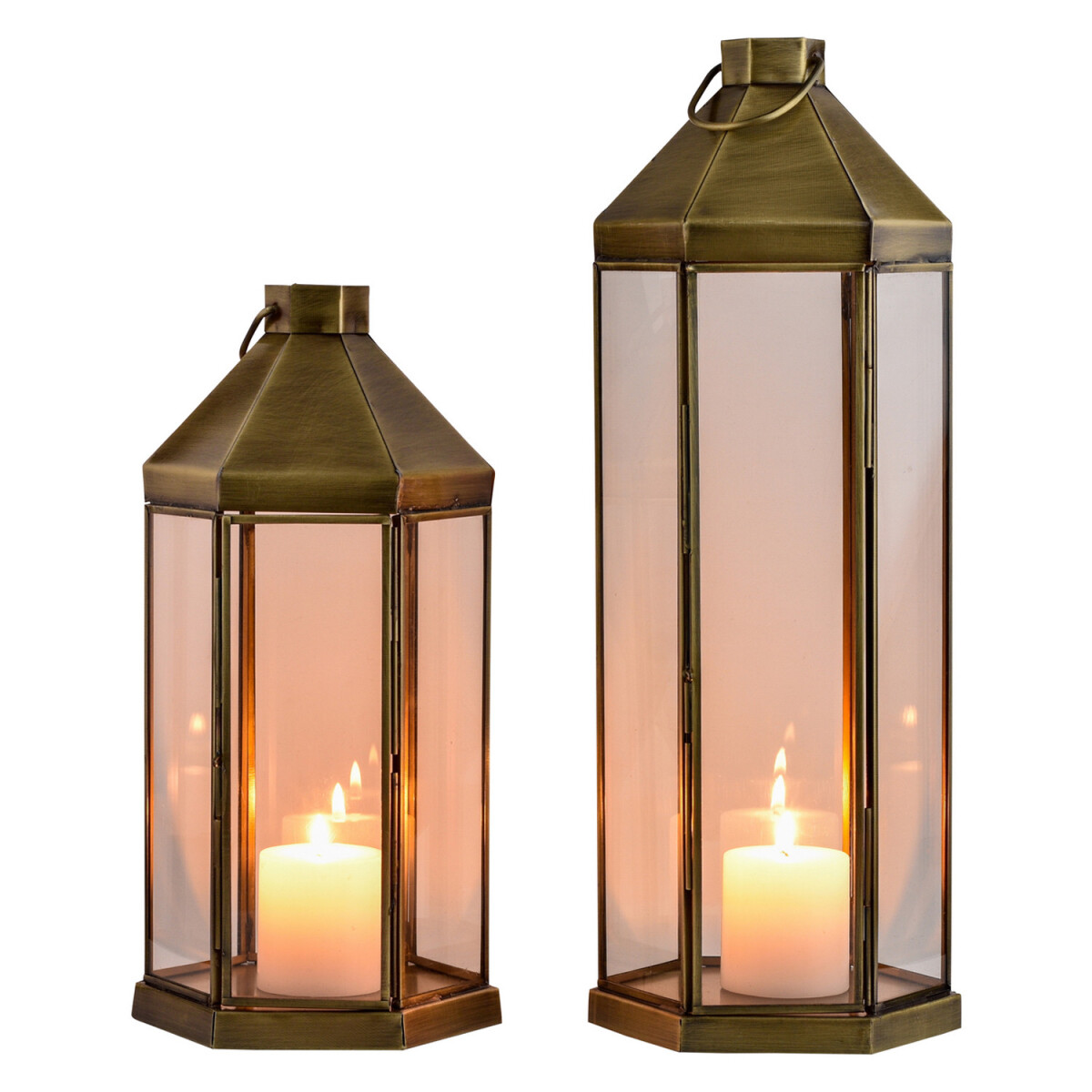 2er Set Vintage Deko Laterne Windlicht A box