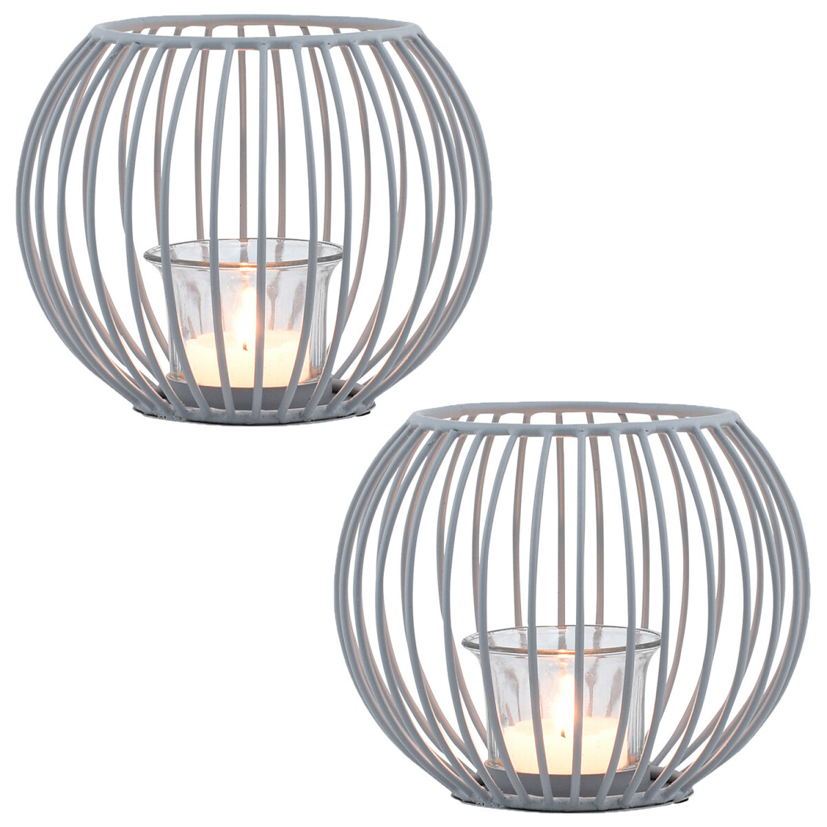 2er Set Skandinavische Deko Windlicht Teelichthalter Kerzenh