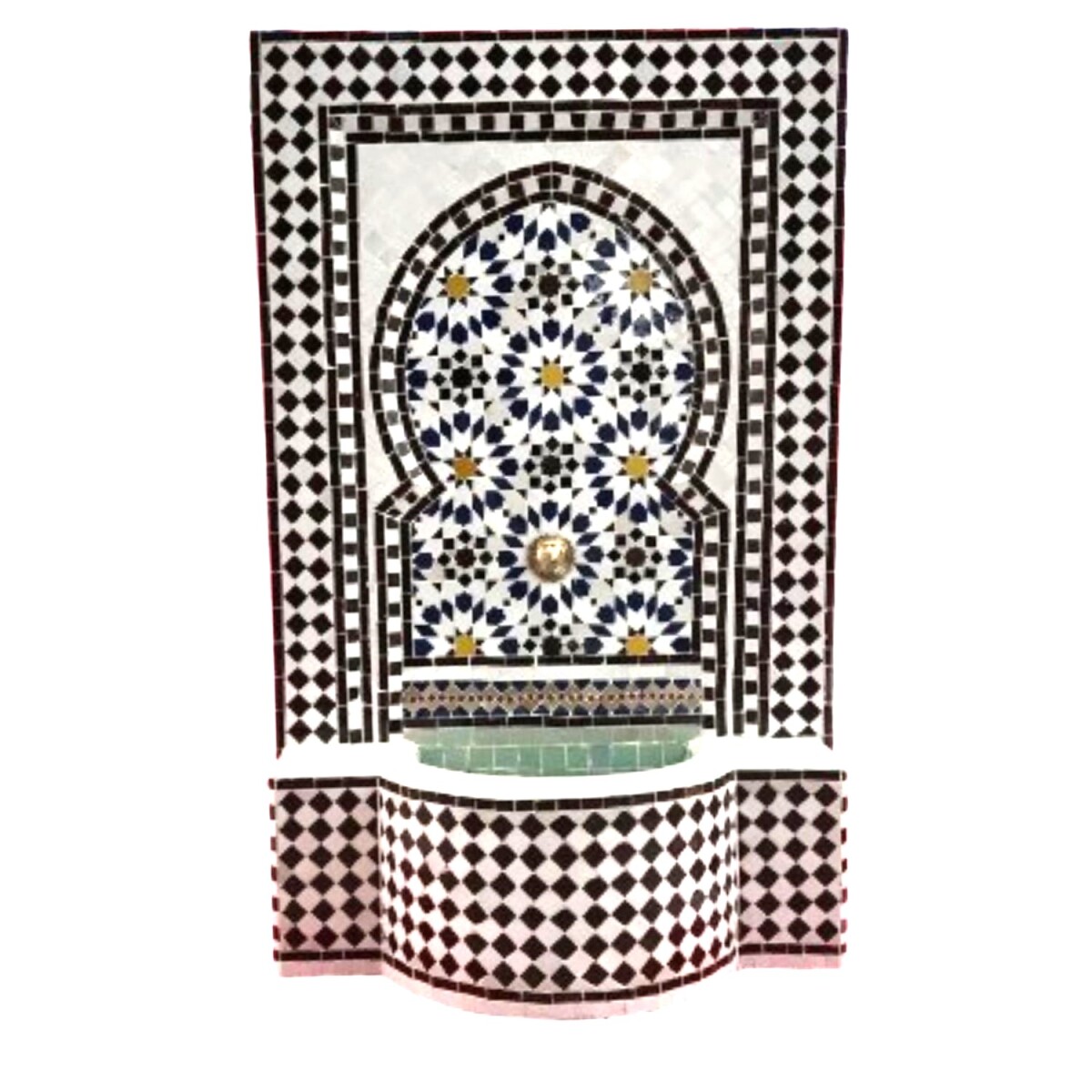 Marokkanischer Mosaik Gartenbrunnen 128c box
