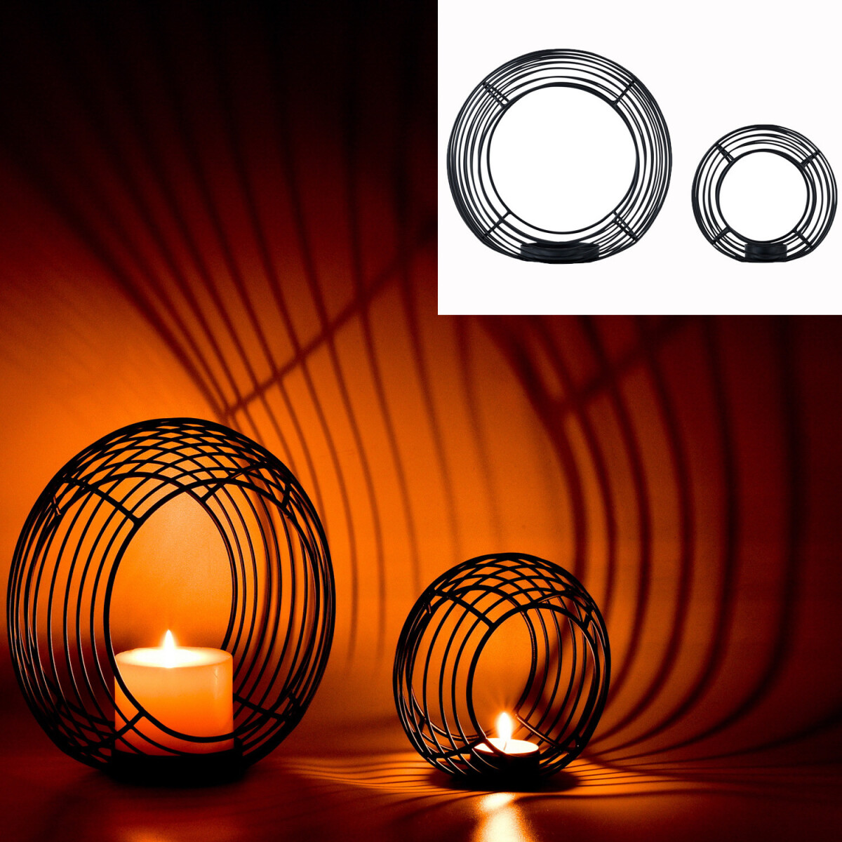 2er Set Skandinavische Deko Teelichthalt box