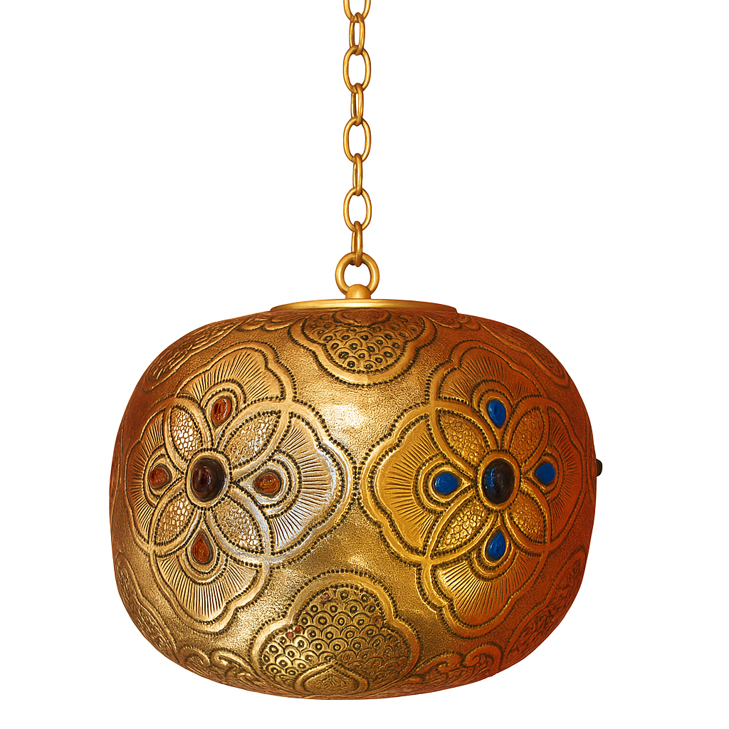 Orientalische Lampe Ishraq - Goldfarbig box