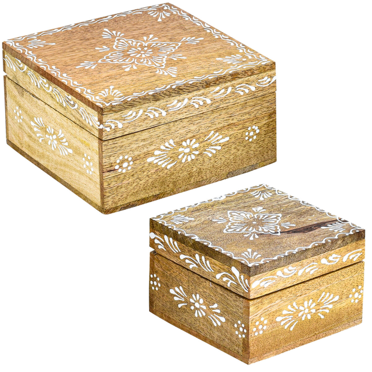 2er Set Boho Deko Schatulle Aufbewahrungsbox Box Hajdar 2