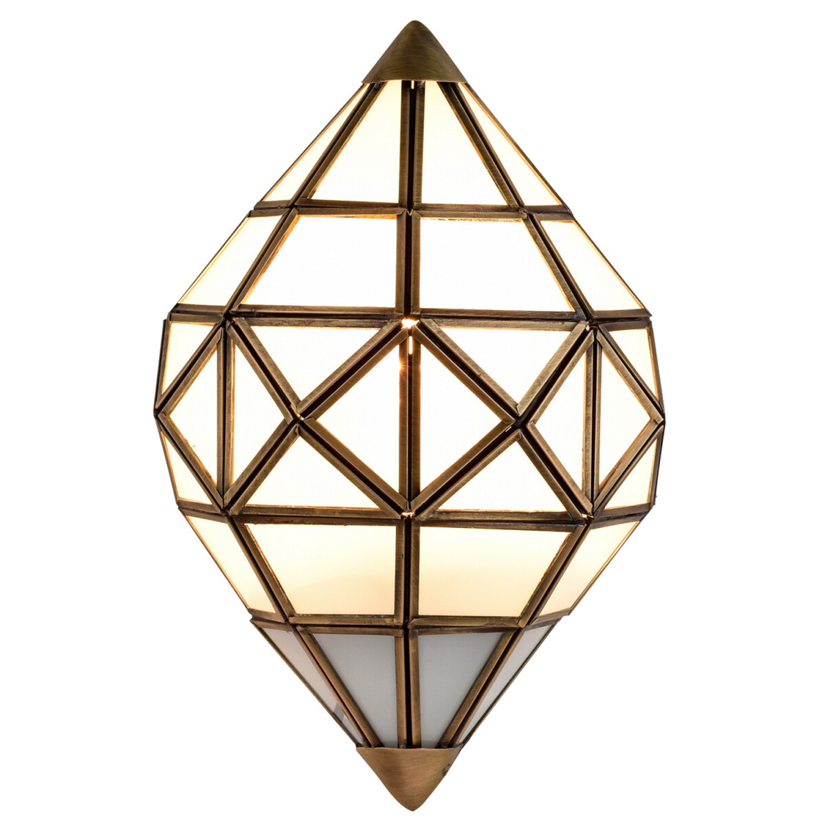 Wandleuchte Ansheo Weiß Metall Gla box