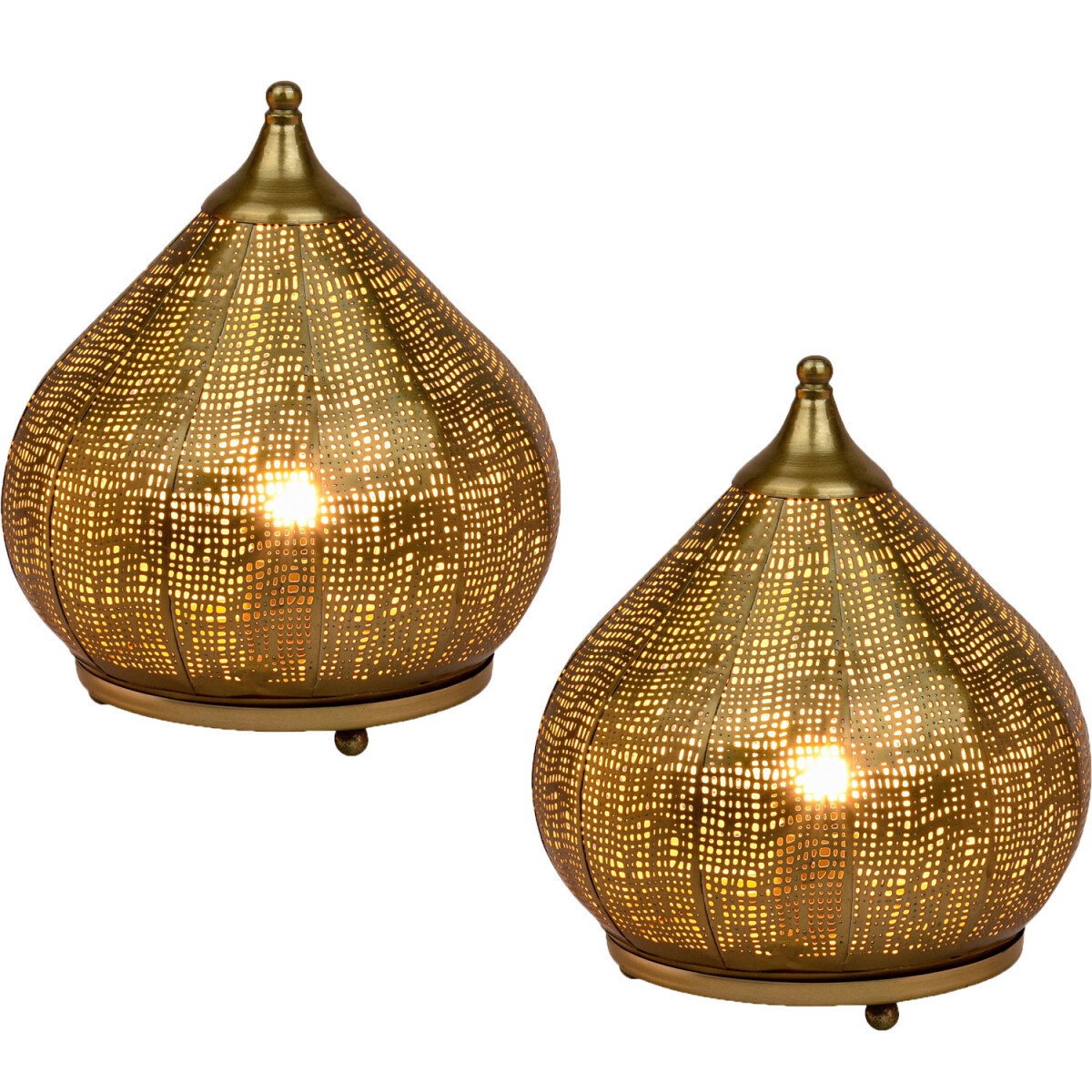 2er Set Orientalische Deko Tischlampe Nachttischlampe Lampe 