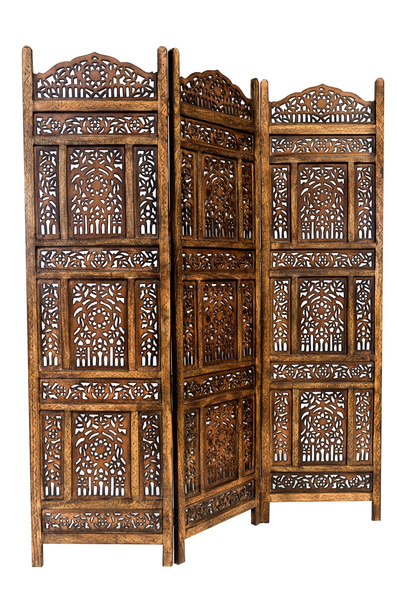 Holz Paravent aus Indien abhinava