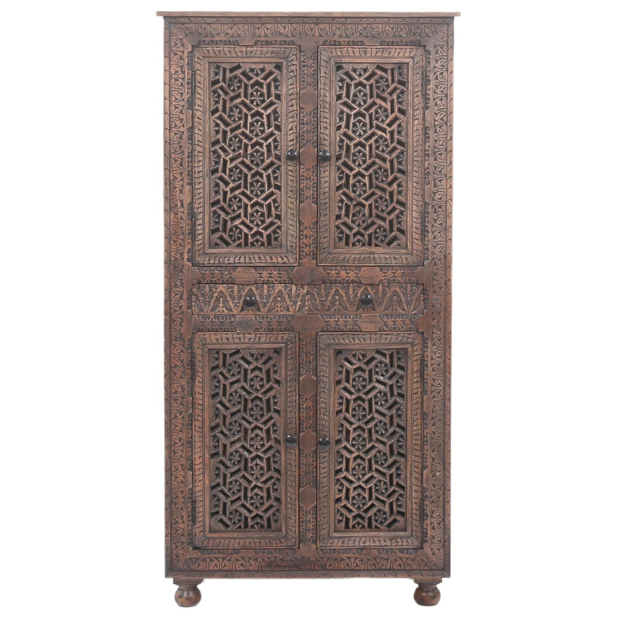 Vintage Deko Highboard Kleiderschrank Schrank Massivholz Mas