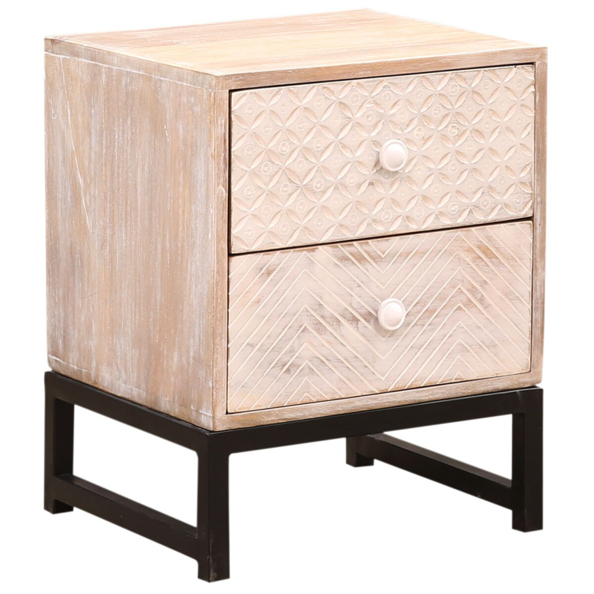 Boho Deko Nachttisch Beistelltisch Nachtschrank Alvar